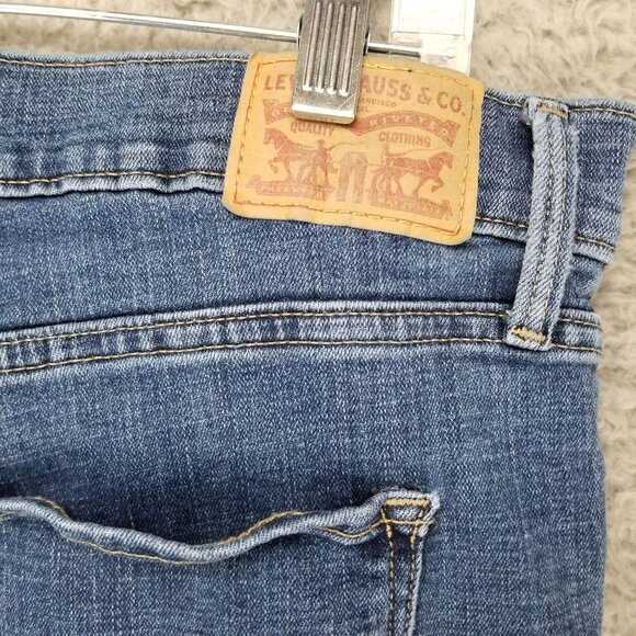 Levis Jeans Womens 32 Blue 311 Shaping Skinny Stretch Distressed Denim *Read* - Picture 11 of 14